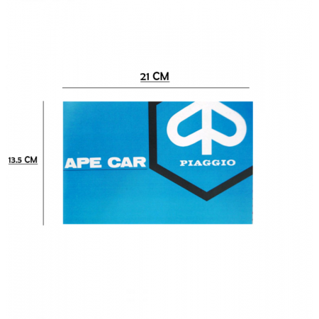 Manuale libretto uso e manutenzione per APE CAR