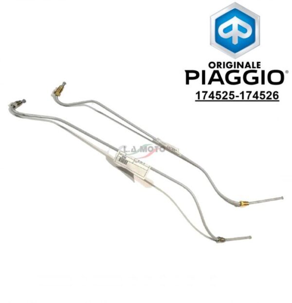 KIT 2 TUBO TUBAZIONE FRENO LATO DESTRO E SINISTRO PIAGGIO APE 50 ORIGINALE