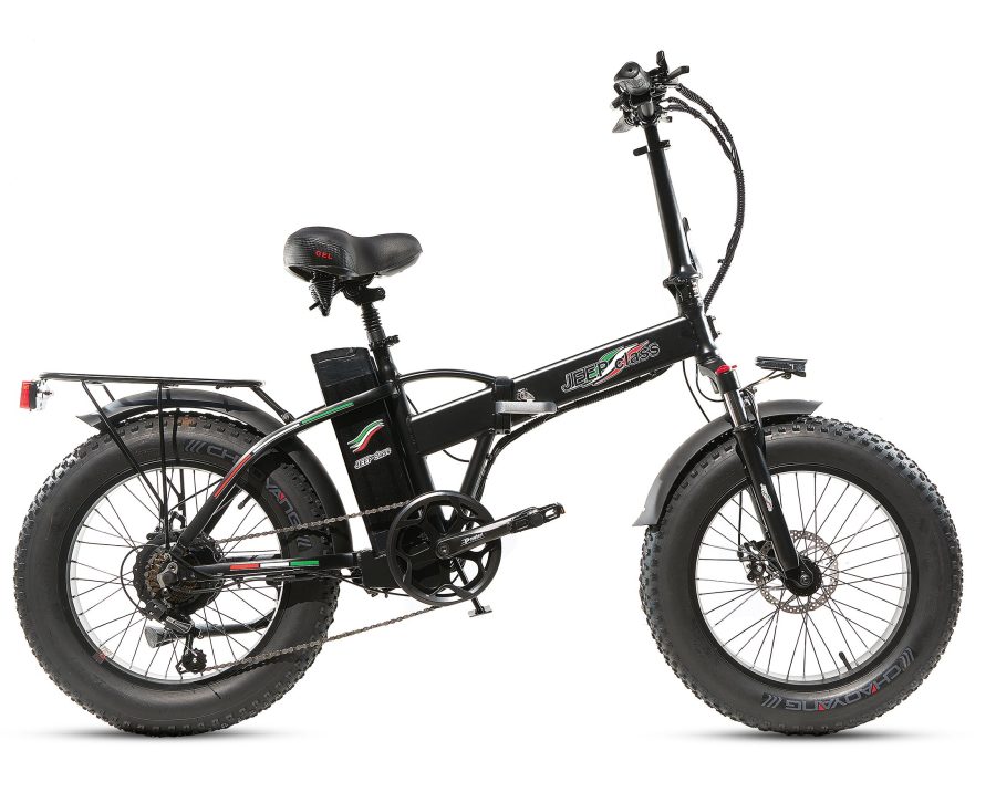 FAT BIKE 750W JEEP CLASS E-BIKE 20′ BICICLETTA BICI PIEGHEVOLE ELETTRICA 48V NERO