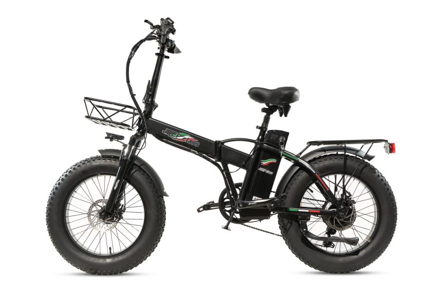 FAT BIKE 750W JEEP CLASS E-BIKE 20′ BICICLETTA BICI PIEGHEVOLE ELETTRICA 48V NERO - immagine 2