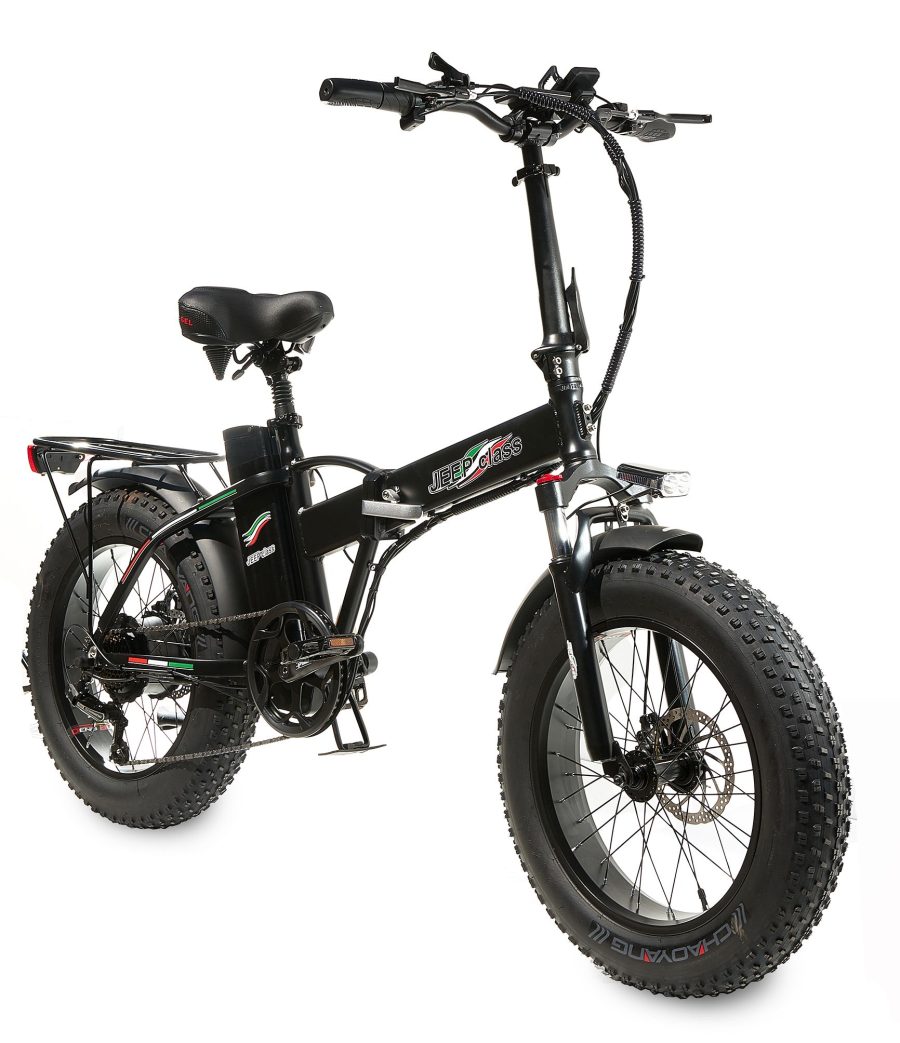 FAT BIKE 750W JEEP CLASS E-BIKE 20′ BICICLETTA BICI PIEGHEVOLE ELETTRICA 48V NERO - immagine 3