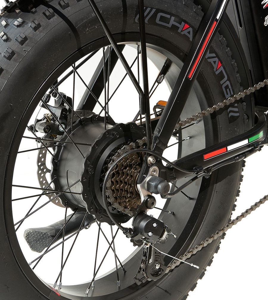 FAT BIKE 750W JEEP CLASS E-BIKE 20′ BICICLETTA BICI PIEGHEVOLE ELETTRICA 48V NERO - immagine 7