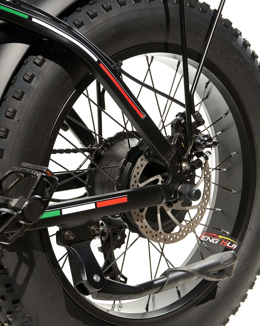 FAT BIKE 750W JEEP CLASS E-BIKE 20′ BICICLETTA BICI PIEGHEVOLE ELETTRICA 48V NERO - immagine 8