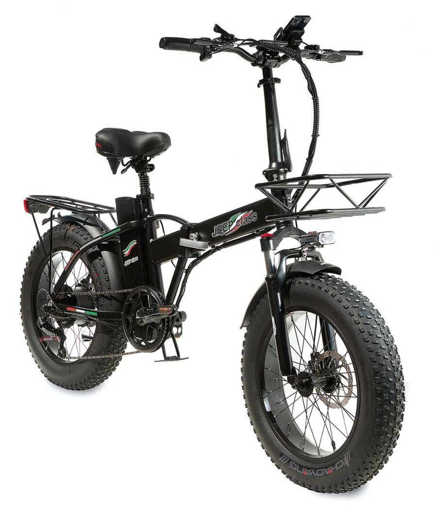 FAT BIKE 750W JEEP CLASS E-BIKE 20′ BICICLETTA BICI PIEGHEVOLE ELETTRICA 48V NERO - immagine 10
