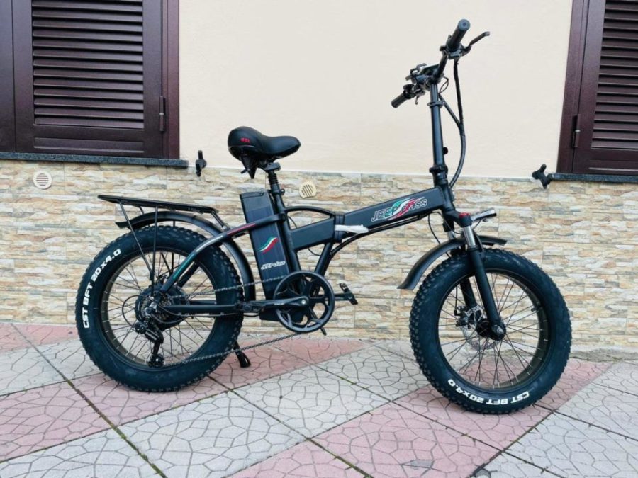 FAT BIKE 750W JEEP CLASS E-BIKE 20′ BICICLETTA BICI PIEGHEVOLE ELETTRICA 48V NERO - immagine 12