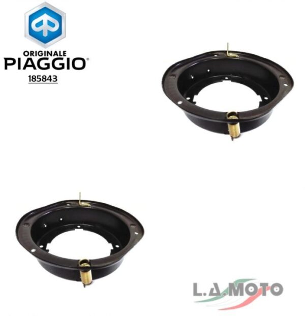 COPPIA CALOTTA SUPPORTO SOSTEGNO FARO ANTERIORE ORIGINALE PIAGGIO APE MP, APE CAR