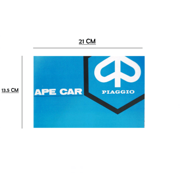 MANUALE LIBRETTO USO E MANUTENZIONE PER APE CAR