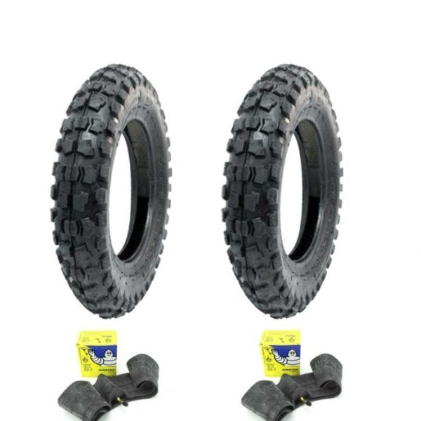 KIT DA DUE COPERTONI E CAMERE PNEUMATICI 3.50-10 6PR 51J CROSS TASSELLATA PIAGGIO VESPA