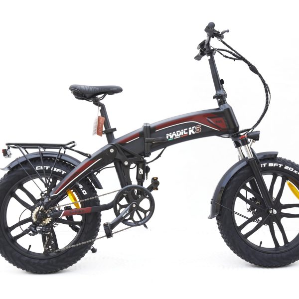 BICICLETTA ELETTRICA E-BIKE FAT BIKE BICI PIEGHEVOLE BIAMMORTIZZATA MADICKS 250W
