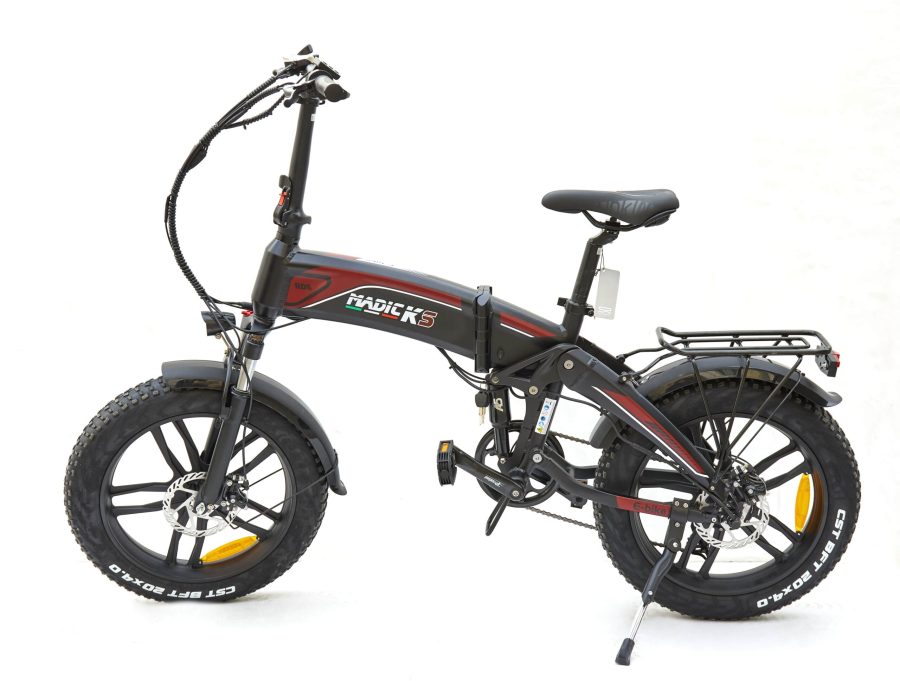 BICICLETTA ELETTRICA E-BIKE FAT BIKE BICI PIEGHEVOLE BIAMMORTIZZATA MADICKS 250W - immagine 2