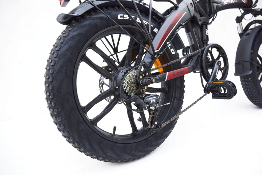 BICICLETTA ELETTRICA E-BIKE FAT BIKE BICI PIEGHEVOLE BIAMMORTIZZATA MADICKS 250W - immagine 3