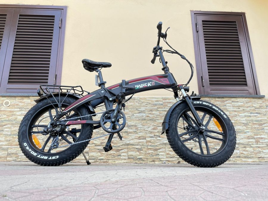 BICICLETTA ELETTRICA E-BIKE FAT BIKE BICI PIEGHEVOLE BIAMMORTIZZATA MADICKS 250W - immagine 9