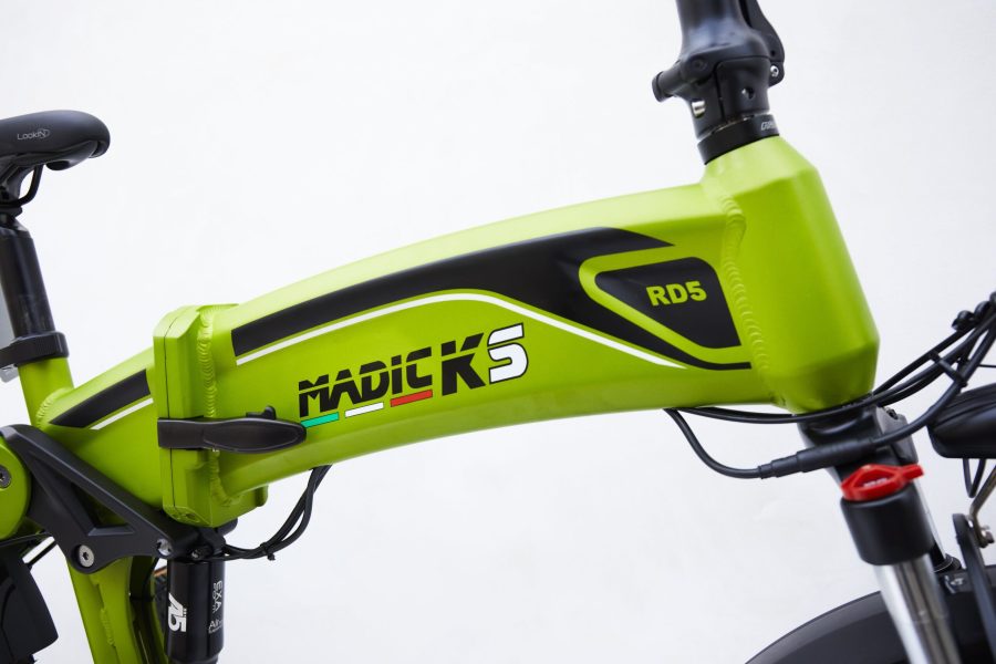 BICICLETTA ELETTRICA E-BIKE FAT BIKE BICI PIEGHEVOLE BIAMMORTIZZATA MADICKS 250W - immagine 5