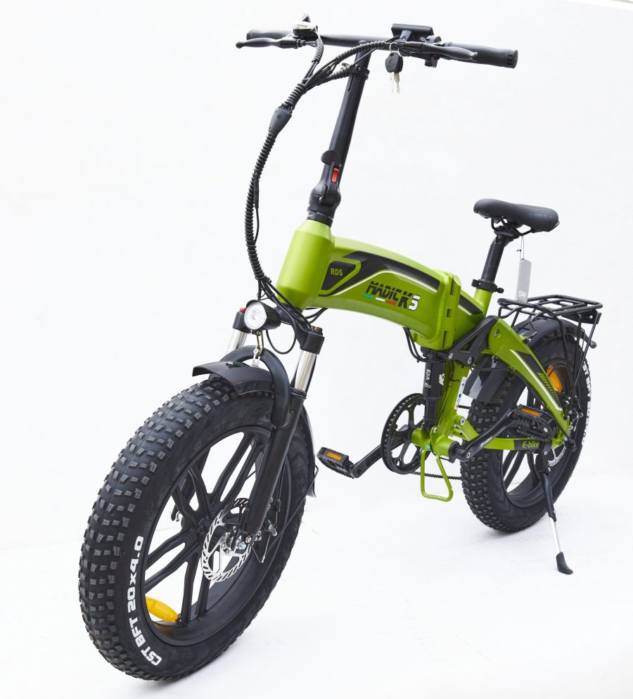 BICICLETTA ELETTRICA E-BIKE FAT BIKE BICI PIEGHEVOLE BIAMMORTIZZATA MADICKS 250W - immagine 8