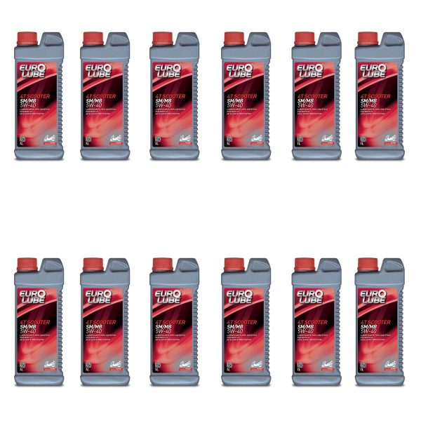 12 LT OLIO MOTORE 4T SCOOTER SM/MB 5W-40 |EUROLUBE