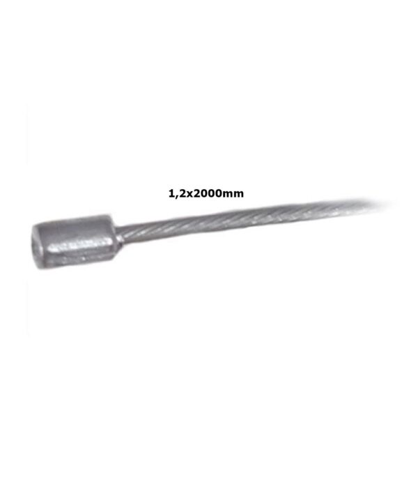 CAVO GAS 1,2X2000MM TERMINALE PICCOLO DIAM. 3MM LUNGH. 5MM