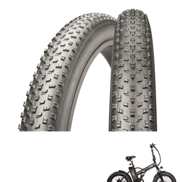 COPPIA COPERTONE FATBIKE TACCHETTATO 20×4.00