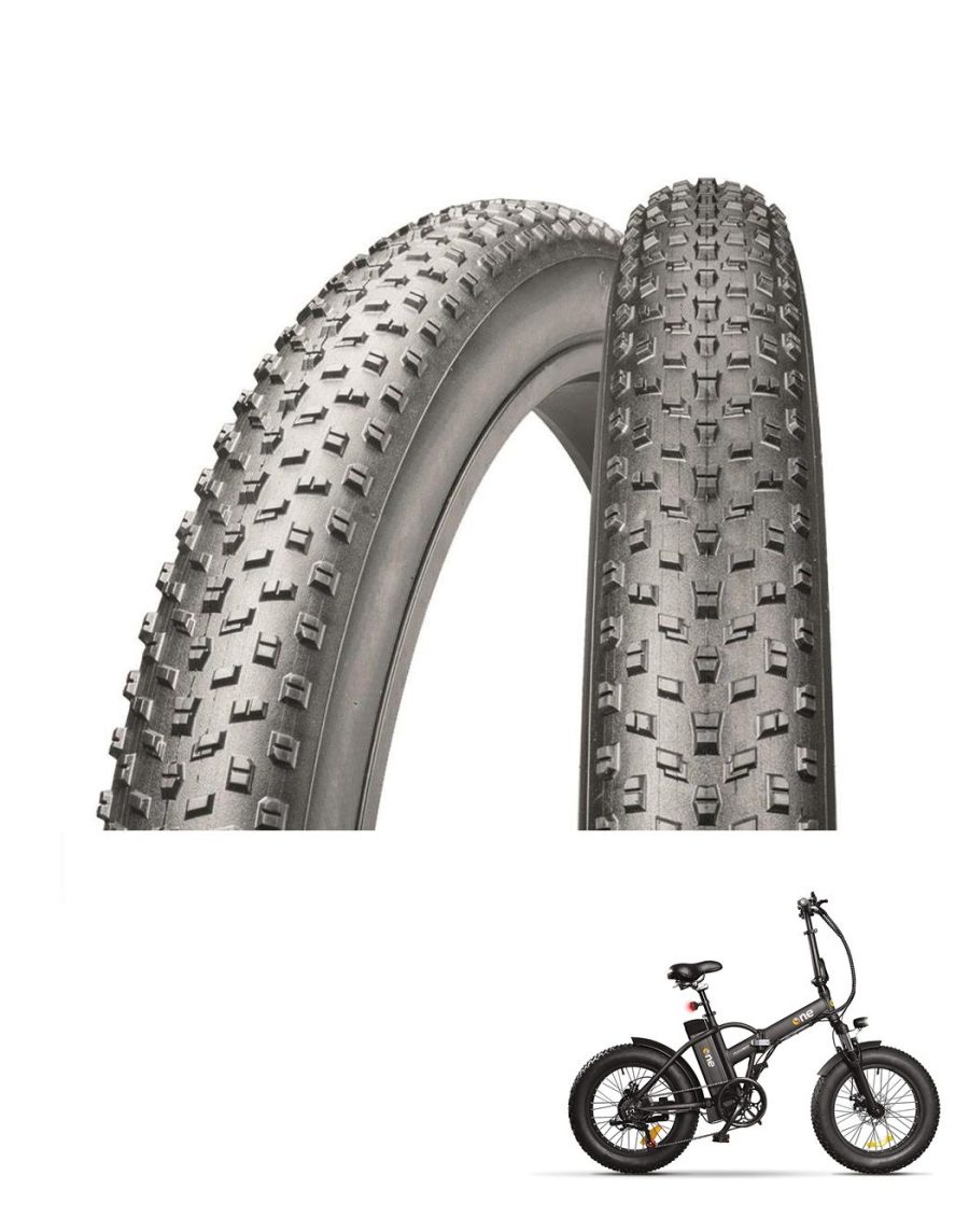 COPPIA COPERTONE FATBIKE TACCHETTATO 20×4.00