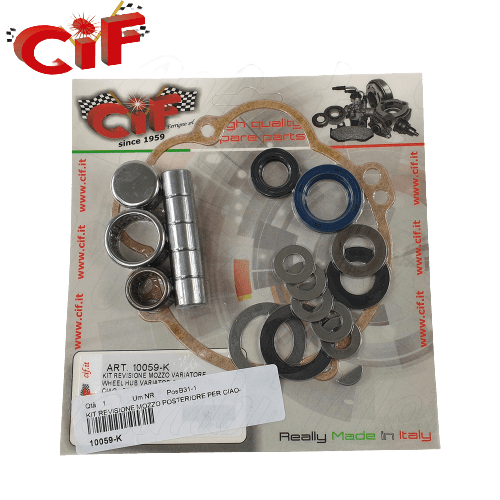 KIT REVISIONE MOZZO RUOTA POSTERIORE CON VARIATORE PER CICLOMOTORI PIAGGIO CIAO, SI, BRAVO, BOXER, GRILLO (CIF)