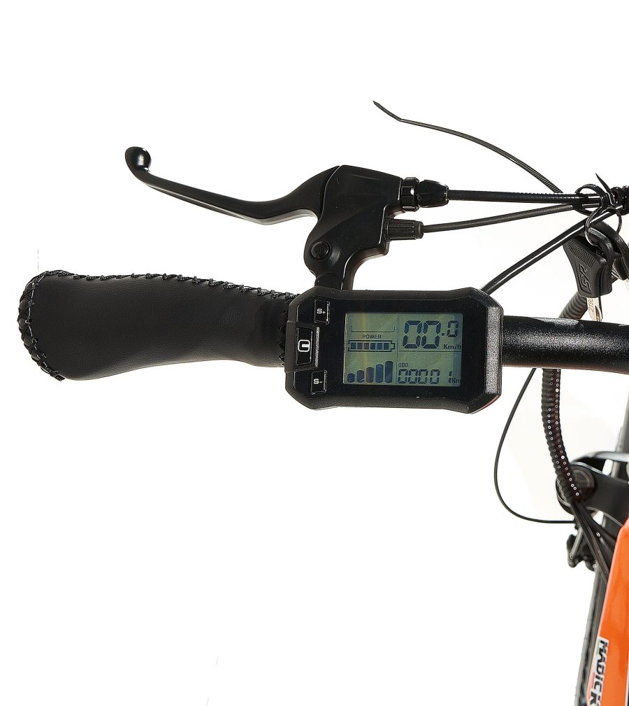 BICICLETTA ELETTRICA FAT BIKE 750W E-BIKE BICI PIEGHEVOLE BIAMMORTIZZATA MADICKS ARANCIO - immagine 8