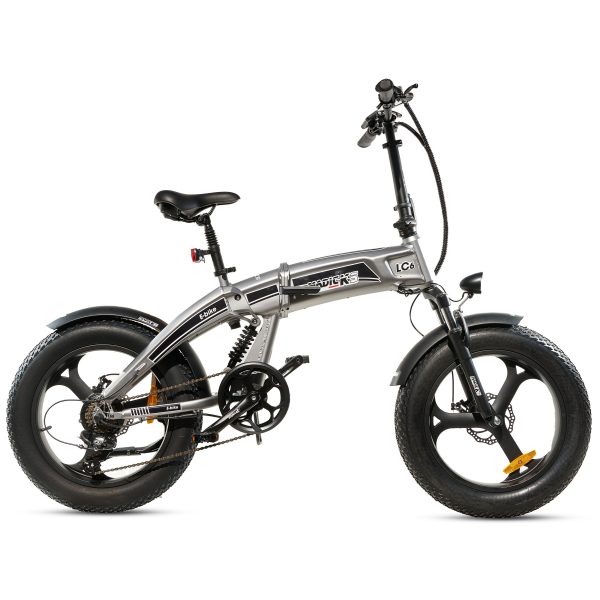 BICICLETTA ELETTRICA FAT BIKE 750W E-BIKE BICI PIEGHEVOLE BIAMMORTIZZATA MADICKS GRIGIO