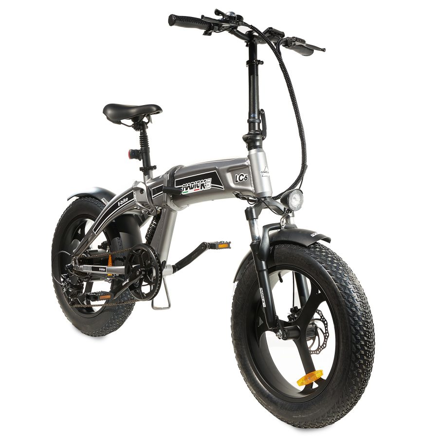 BICICLETTA ELETTRICA FAT BIKE 750W E-BIKE BICI PIEGHEVOLE BIAMMORTIZZATA MADICKS GRIGIO - immagine 3