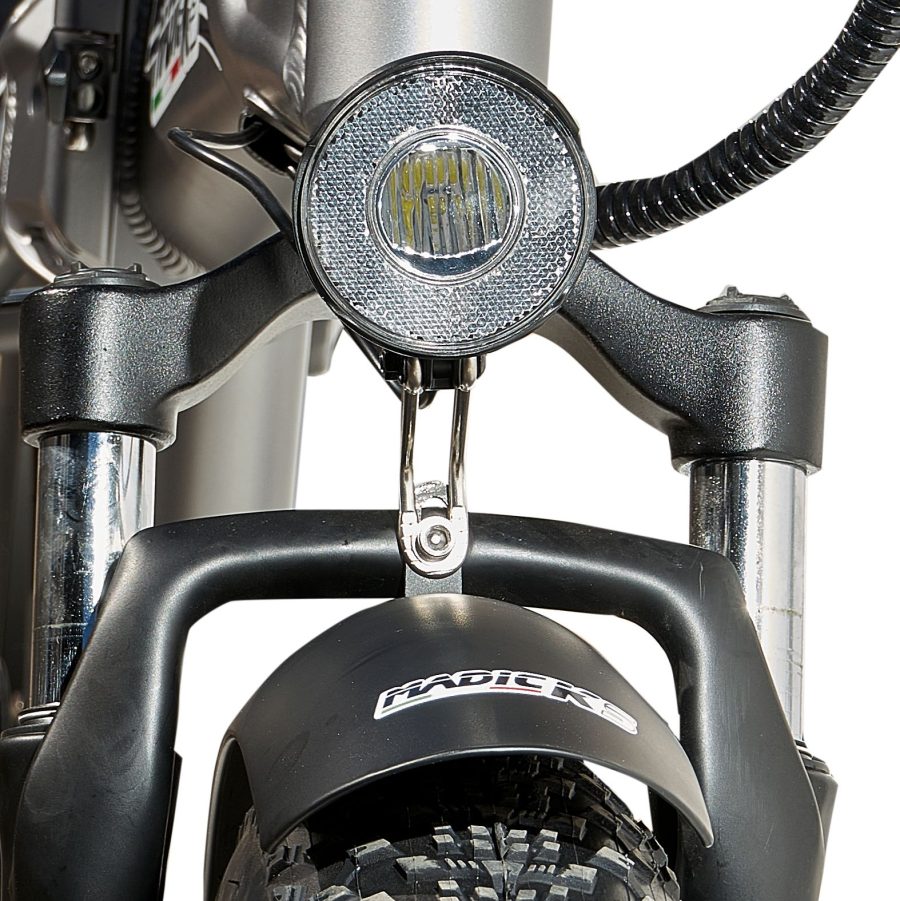 BICICLETTA ELETTRICA FAT BIKE 750W E-BIKE BICI PIEGHEVOLE BIAMMORTIZZATA MADICKS GRIGIO - immagine 5