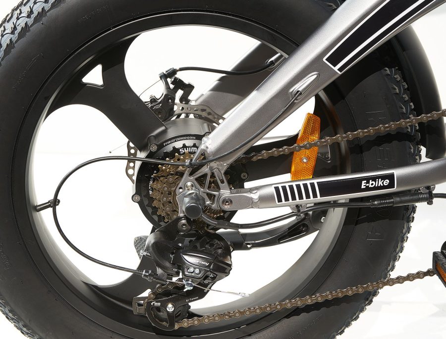 BICICLETTA ELETTRICA FAT BIKE 750W E-BIKE BICI PIEGHEVOLE BIAMMORTIZZATA MADICKS GRIGIO - immagine 6