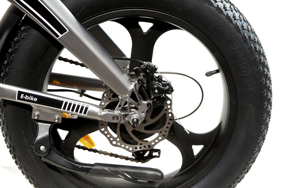 BICICLETTA ELETTRICA FAT BIKE 750W E-BIKE BICI PIEGHEVOLE BIAMMORTIZZATA MADICKS GRIGIO - immagine 7