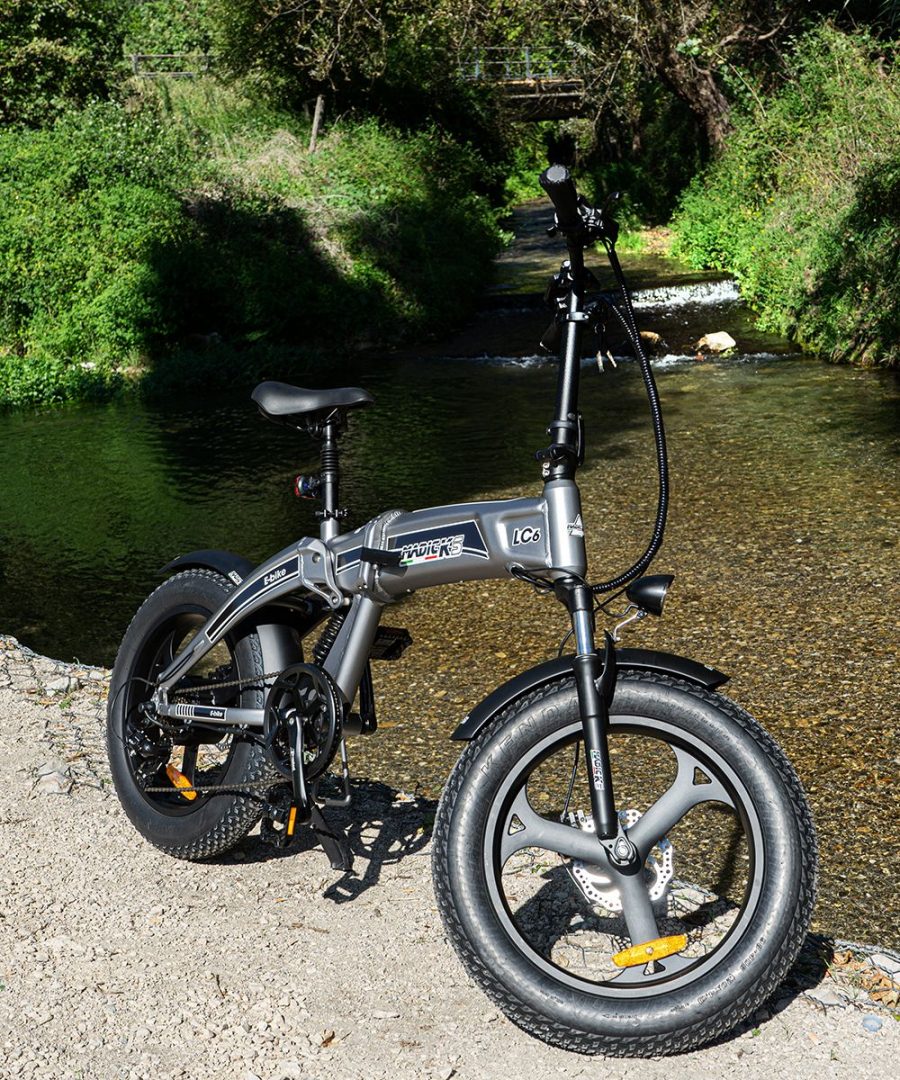 BICICLETTA ELETTRICA FAT BIKE 750W E-BIKE BICI PIEGHEVOLE BIAMMORTIZZATA MADICKS GRIGIO - immagine 12