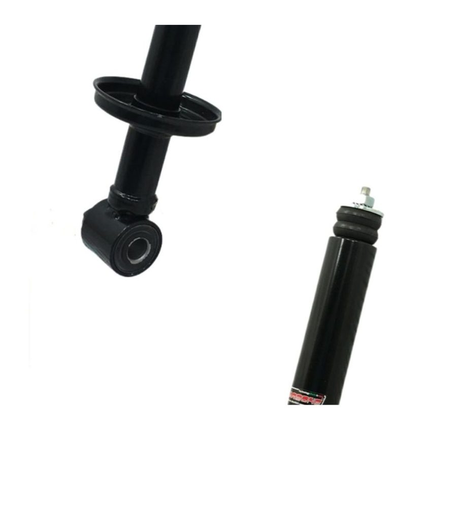 AMMORTIZZATORE ANTERIORE NERO CARBONE OLEOPNUMATICO A DOPPIO EFFETTO PER APE 187 APE CAR P2 P3 220 - immagine 2