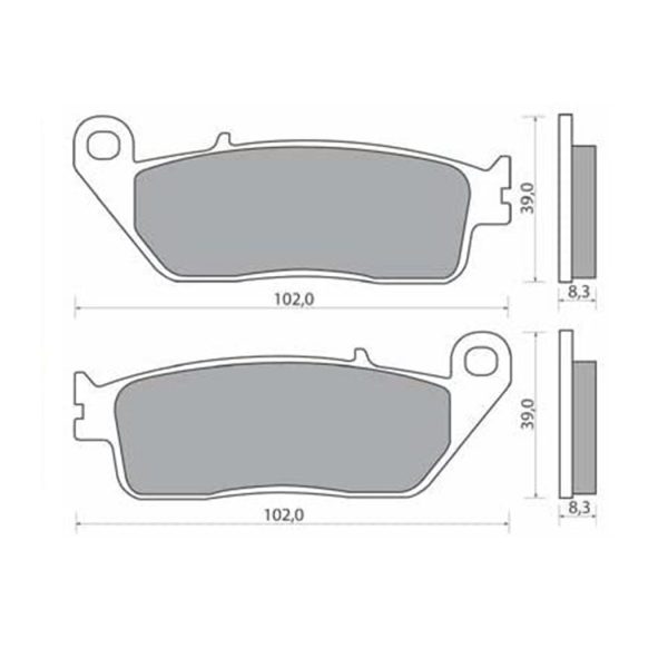 COPPIA PASTIGLIE PASTIGLIE FRENO ORGANICHE MOTO PER APRILIA, FANTIC, MALAGUTI, GILERA, PIAGGIO