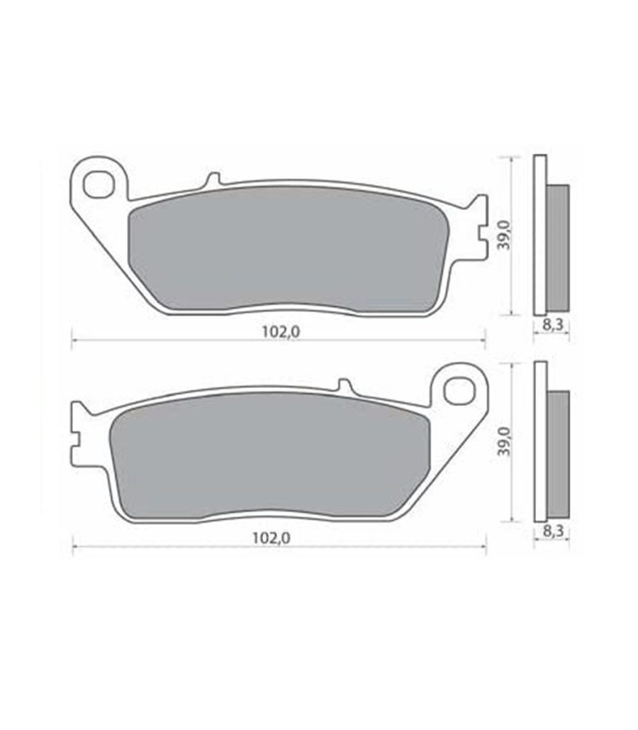 COPPIA PASTIGLIE PASTIGLIE FRENO ORGANICHE MOTO PER APRILIA, FANTIC, MALAGUTI, GILERA, PIAGGIO