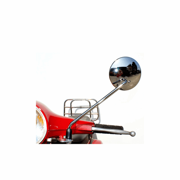 SPECCHIO RETROVISORE CROMATO DESTRO COMPLETO DI STAFFE VESPA PX PE N L R SPECIAL PRIMAVERA ET3 GS VBB VNB SPRINT SUPER RALLY