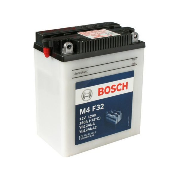 M4F32 FA112 - BATTERIA MOTO BOSCH YB12AL-A2 12V 12AH LEONARDO-SCARABEO