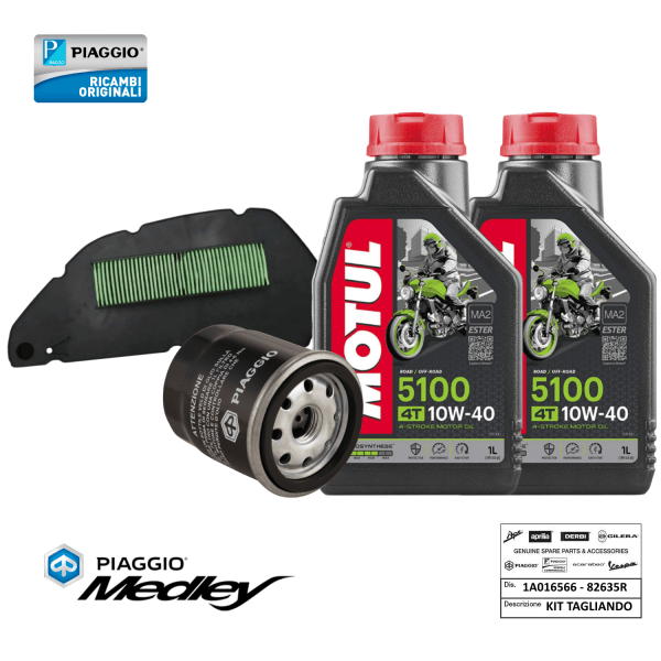KIT TAGLIANDO PIAGGIO MEDLEY 125 150 OLIO FILTRI OLIO ARIA TUTTO ORIGINALE