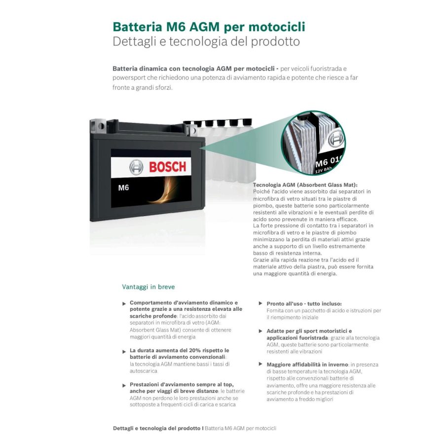 M6001 - BATTERIA MOTO BOSCH YTX4L-BS 12V 3AH SCOOTER S/MAN - immagine 4