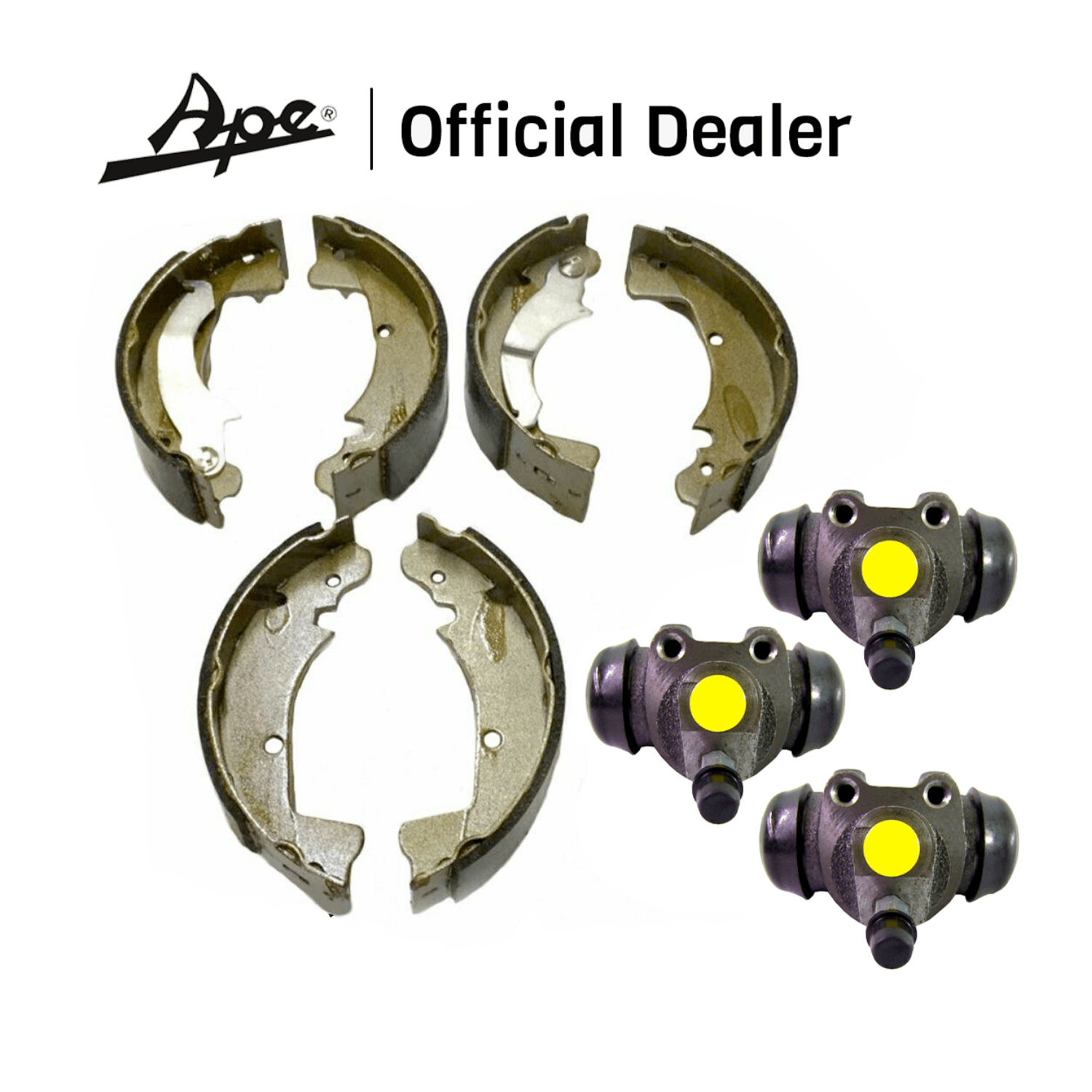 Kit Molle Ganasce Ruote Anteriore E Posteriore Per Piaggio Ape TM 703 - Ricambio 10047 - Foto 6