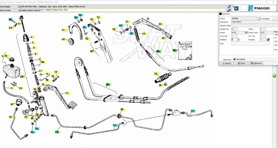 TUBO FRENO RIGIDO IDRAULICO APE CAR MP 601 r.o 127919 - immagine 4