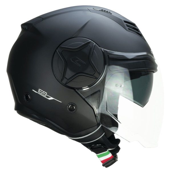 CASCO MOTO JET DOPPIA VISIERA CGM 169A ILLI MONO NERO OPACO