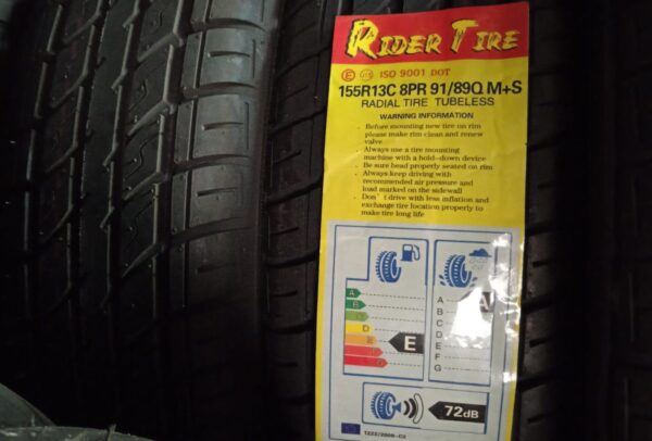 PNEUMATICO COPERTONE RIDER TIRE 155 R13C 91/89R M+S
