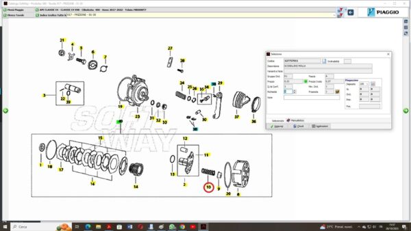 127757011 MOLLA FRIZIONE APE CLASSIC APE CALESSICO CITY
