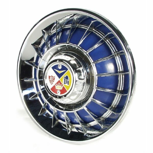 COPPA RUOTA IN FERRO VESPA 10'' CROMATA BLU
