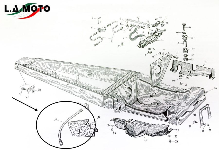 TUBO FLESSIBILE OLIO FRENI PER PIAGGIO APE MP – APE CAR PIAGGIO - immagine 4