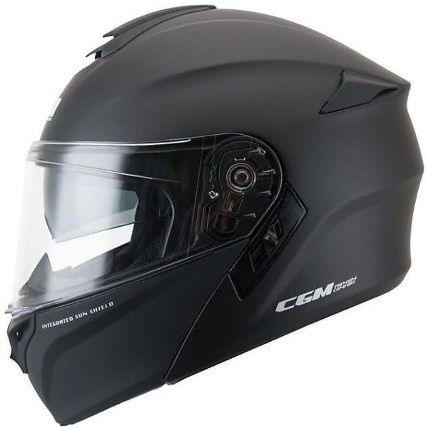 CASCO MOTO MODULARE CGM 508A 568A P/J BERLINO NERO OPACO