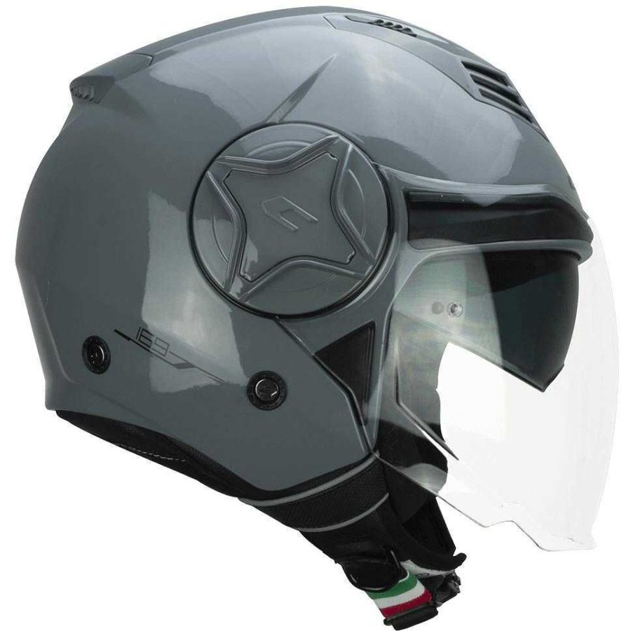 CASCO MOTO JET DOPPIA VISIERA CGM 169A ILLI MONO GRIGIO LUCIDO