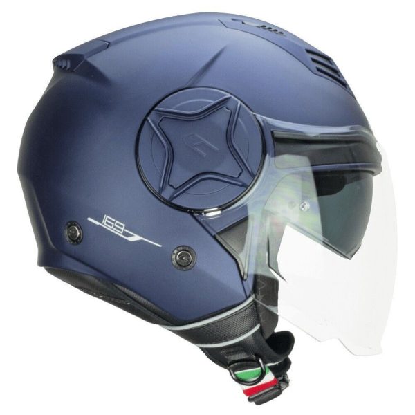 CASCO MOTO JET DOPPIA VISIERA CGM 169A ILLI MONO BLU SATINATO