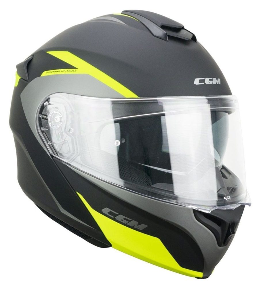 CASCO MOTO MODULARE CGM 508G 568G BERLINO BRESDA  GRAFITE GIALLO FLUO OPACO - immagine 2