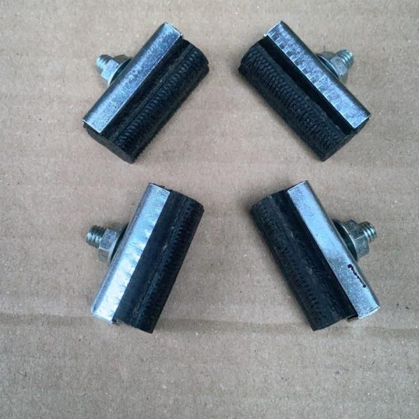 4X PATTINI FRENO BICI 40MM GANASCE PASTIGLIE CON VITE VINTAGE EROICA BICICLETTA