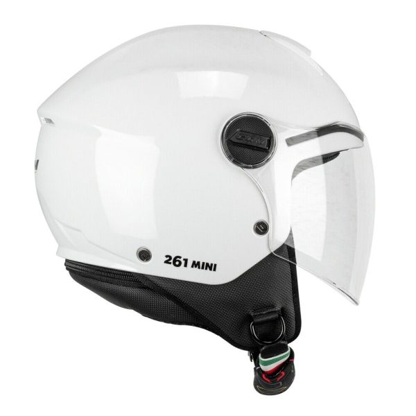 CGM CASCO OPEN FACE BAMBINO 261A MINI MONO BIANCO